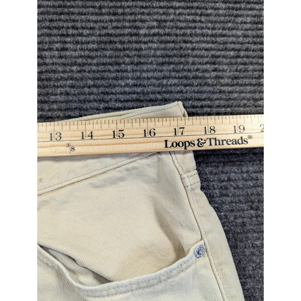 Levi's 505 Regular Fit Jeans Mens 36x32 Off White Denim Cotton Straight Leg